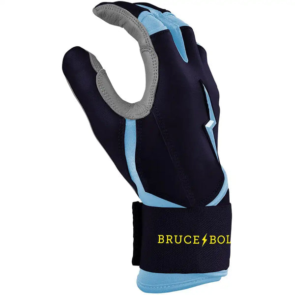 Bear Series Long Cuff Batting Gloves - Tampa Blue