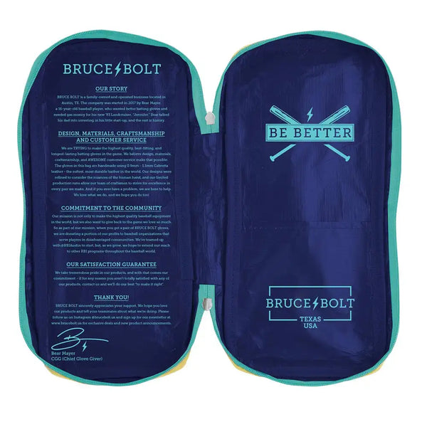 Bear Series Long Cuff Batting Gloves - Tidal Blue