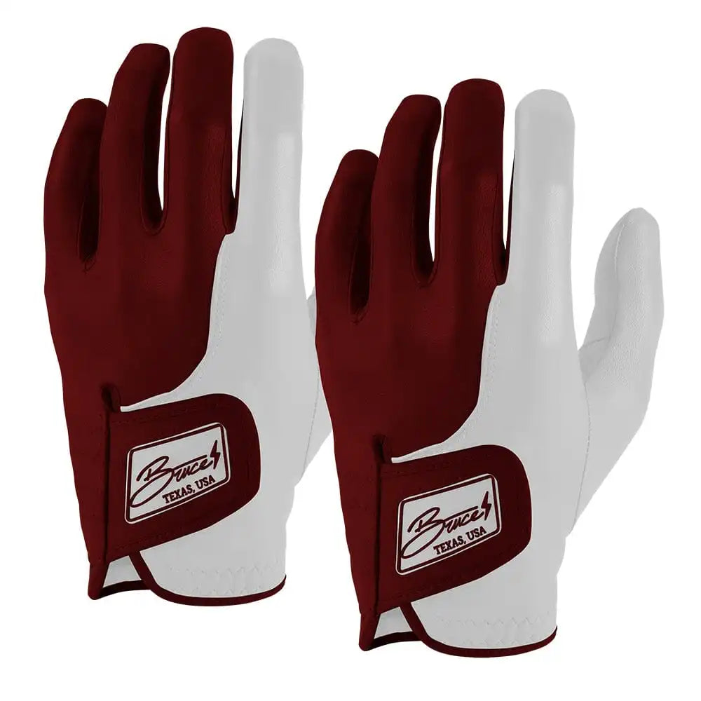 Bear Series Golf Gloves (On Left, 2-Pack) - College Station Maroon Main image