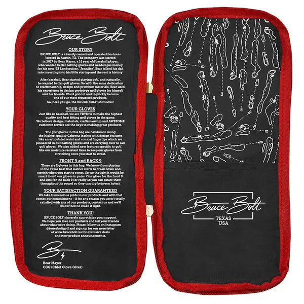 Bear Series Golf Gloves (On Right, 2-Pack) - Lubbock Black