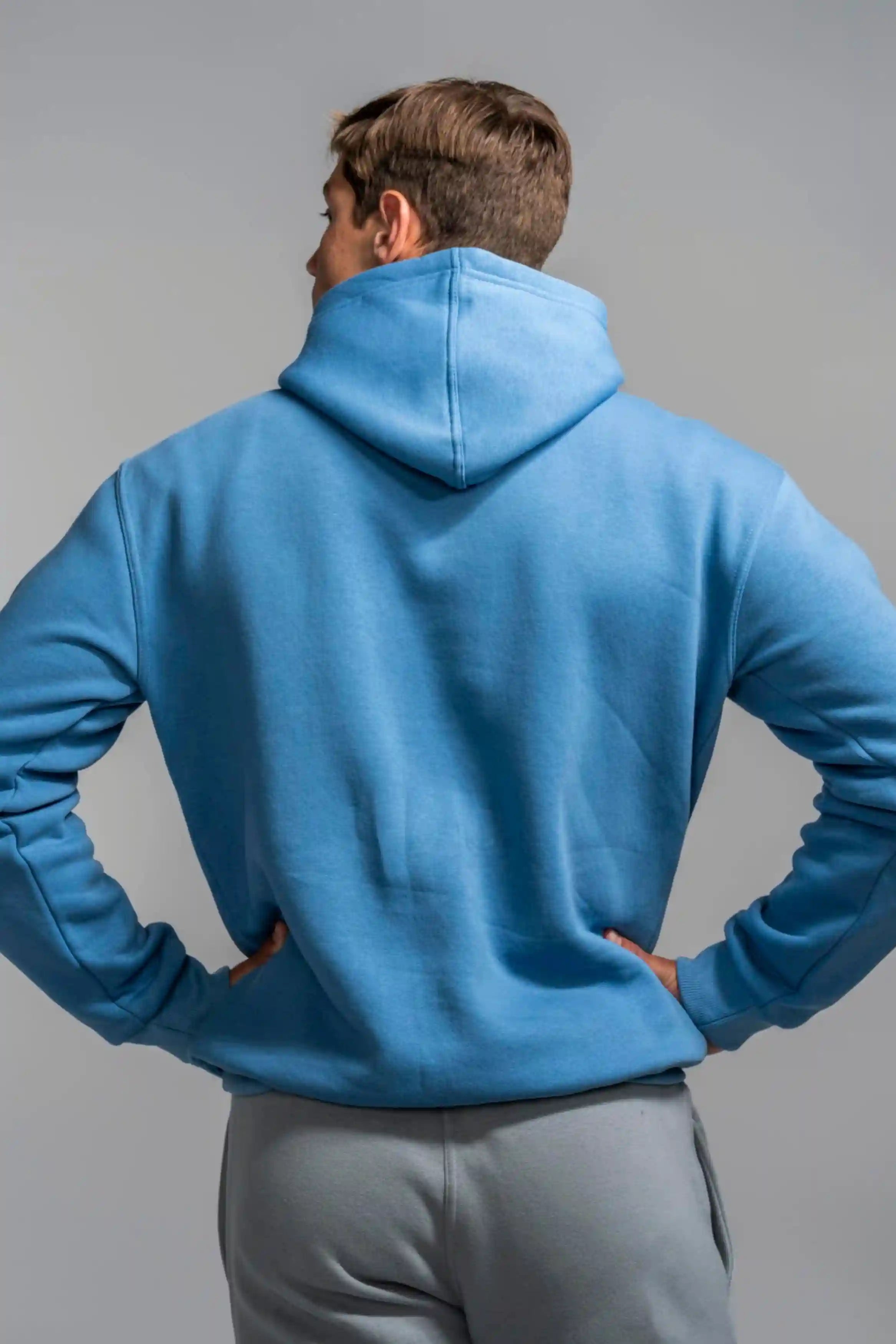 BOLT Hoodie - Baby Blue/Red Bolt Secondary image