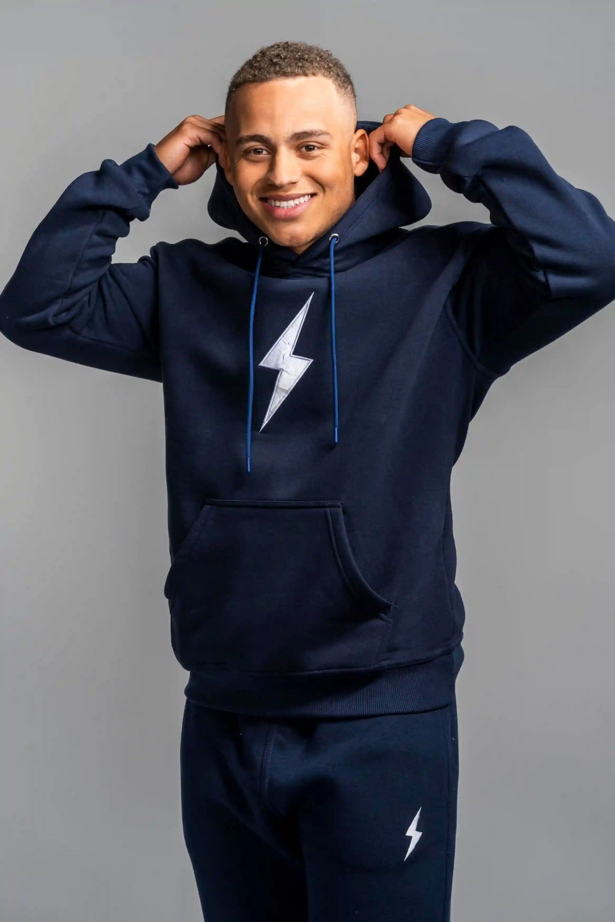 BOLT Hoodie - Navy/White Bolt Main image