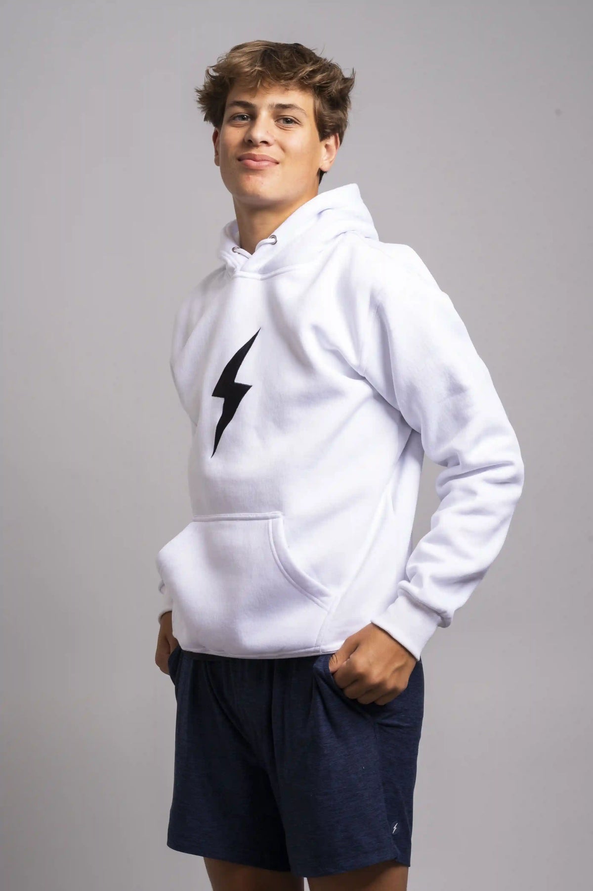 BOLT Hoodie - White/Black Bolt Main image