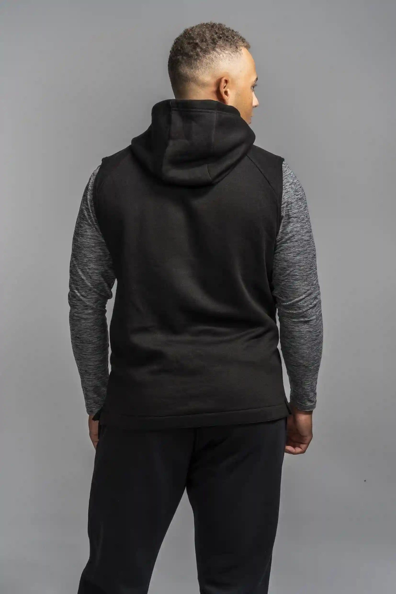 BOLT Sleeveless Hoodie - Black/Black Bolt Secondary image