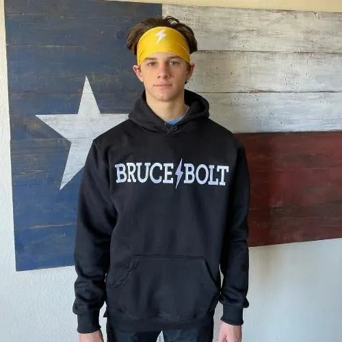 "BRUCE BOLT" Hoodie - Black/White Secondary image