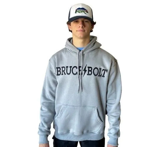 "BRUCE BOLT" Hoodie - Grey/Black Main image