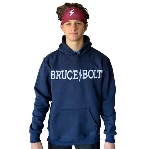 "BRUCE BOLT" Hoodie - Navy/White Main image