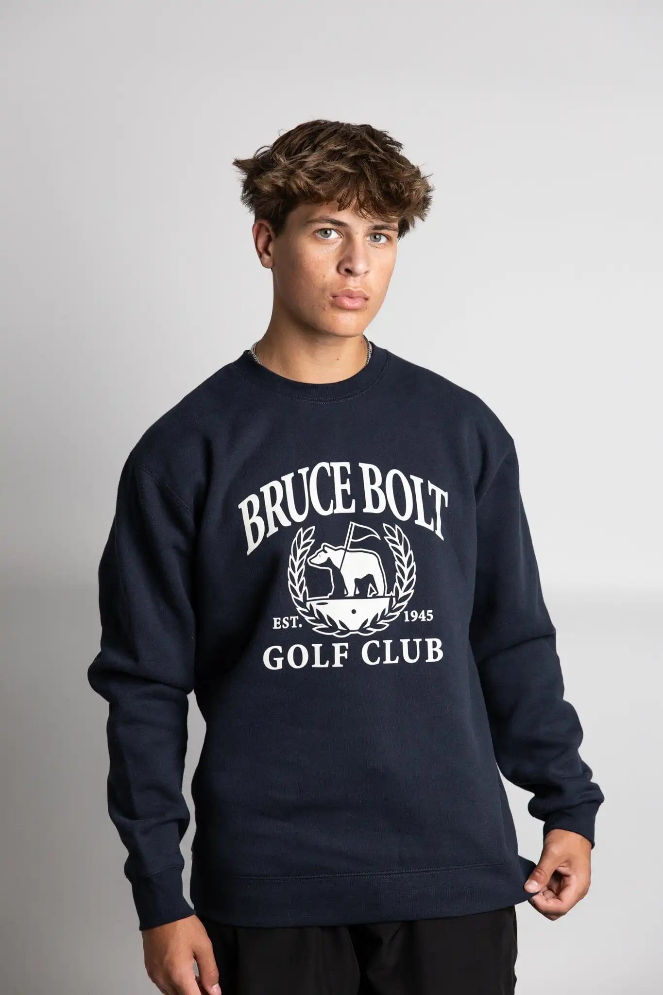 "BRUCE BOLT Golf Club" Crewneck - Navy Secondary image