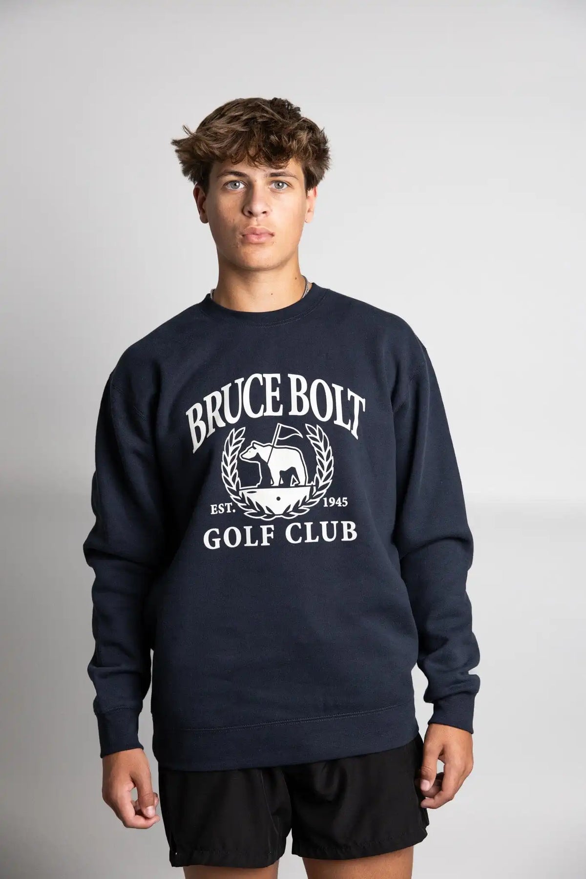"BRUCE BOLT Golf Club" Crewneck - Navy Main image