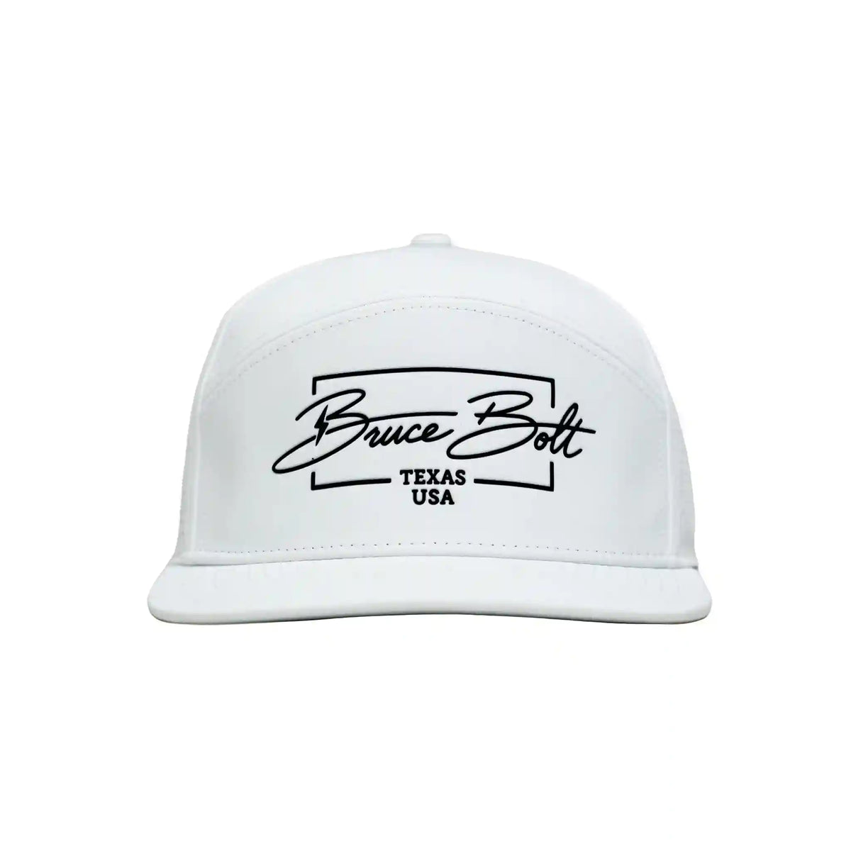 "BRUCE BOLT" Golf Performance Snapback Hat - White Main image
