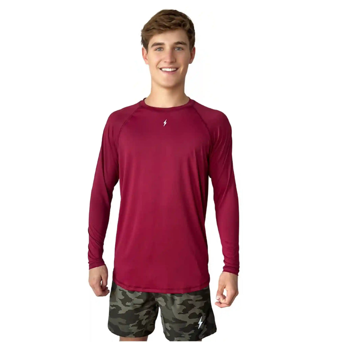 Performance Long Sleeve Shirt - Maroon Main image