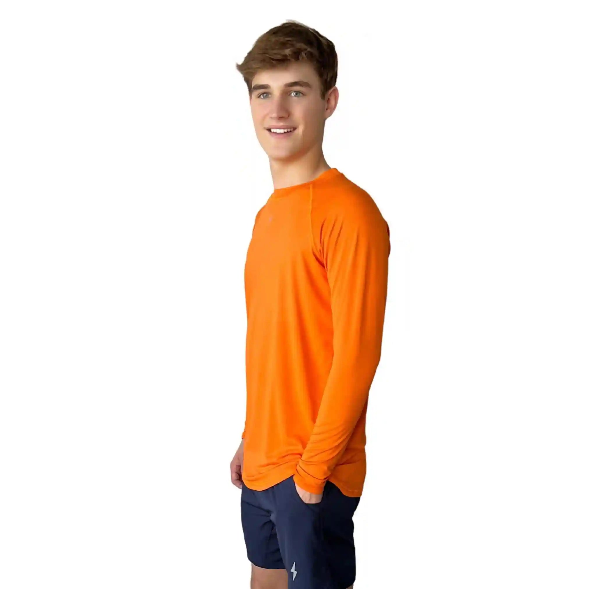 Performance Long Sleeve Shirt - Orange Secondary image