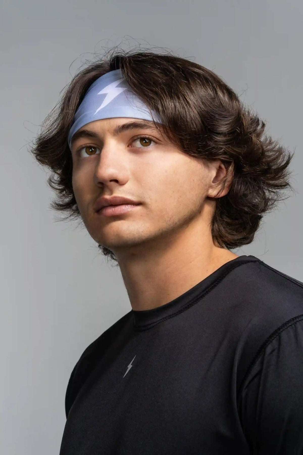 Performance Wide Headband - Grey Main image