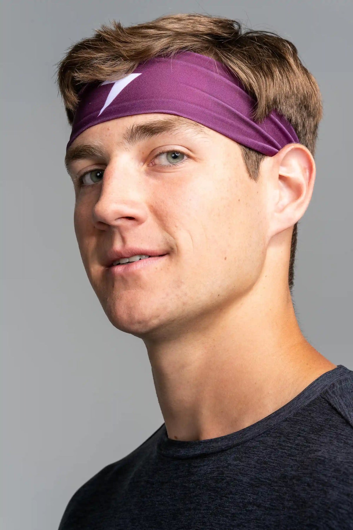 Performance Wide Headband - Maroon Main image
