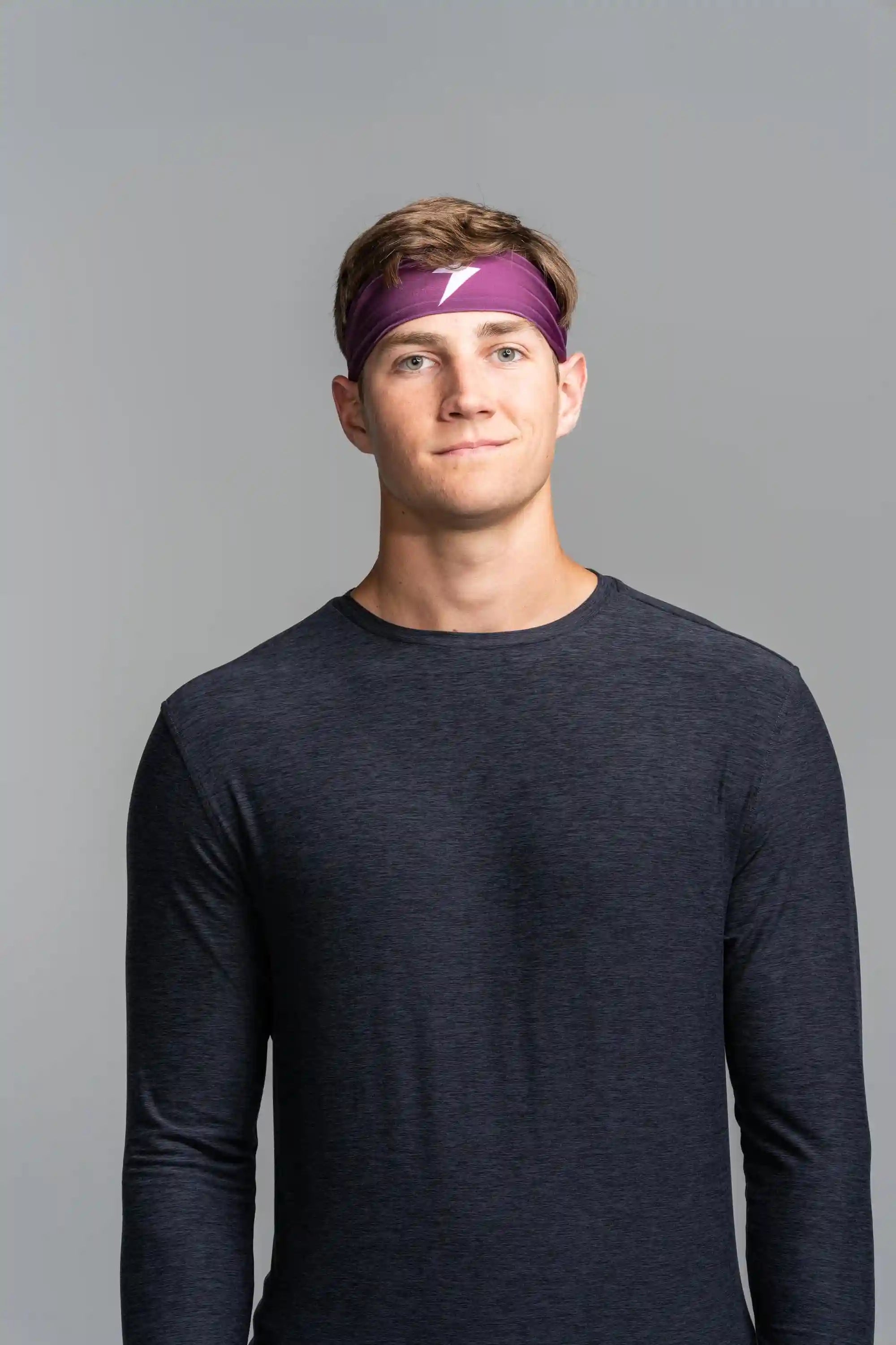 Performance Wide Headband - Maroon Secondary image
