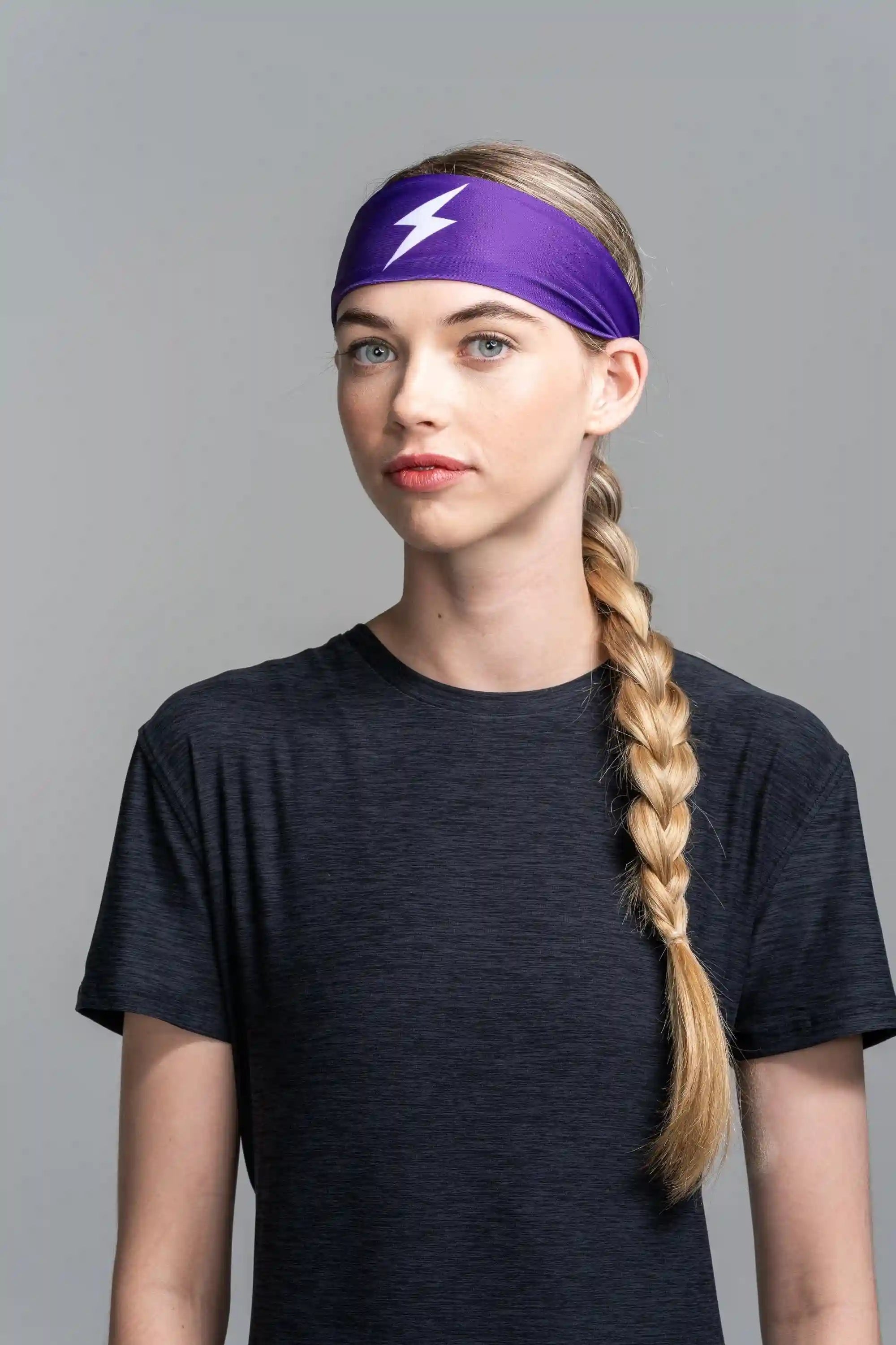 Performance Wide Headband - Purple Secondary image