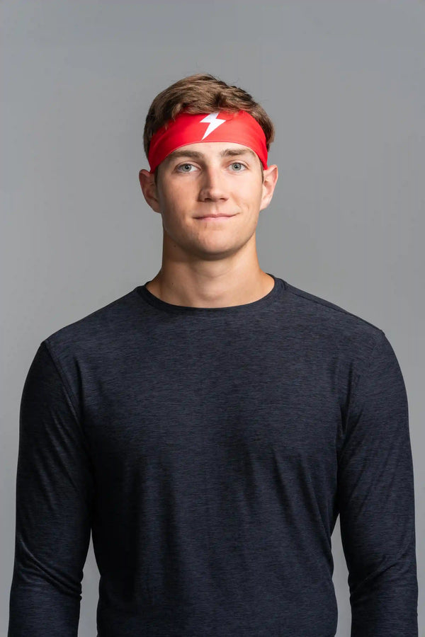 Performance Wide Headband - Red