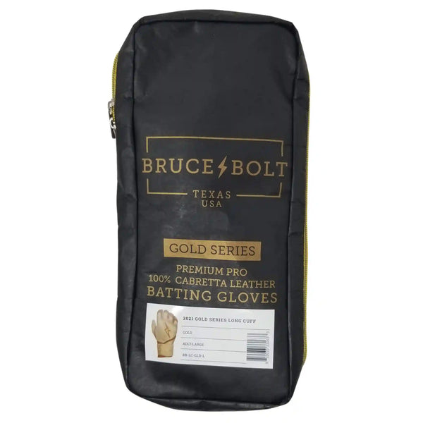 Gold Series Long Cuff Batting Gloves - Gold