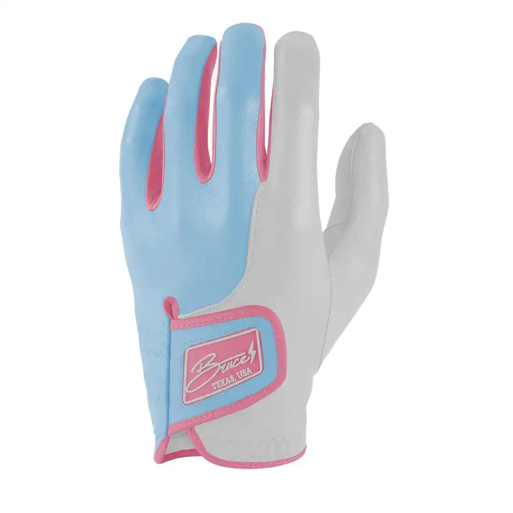 Bryan Bros Creator Series Golf Gloves (On Left, 2-Pack) - Baby Blue/Pink Secondary image