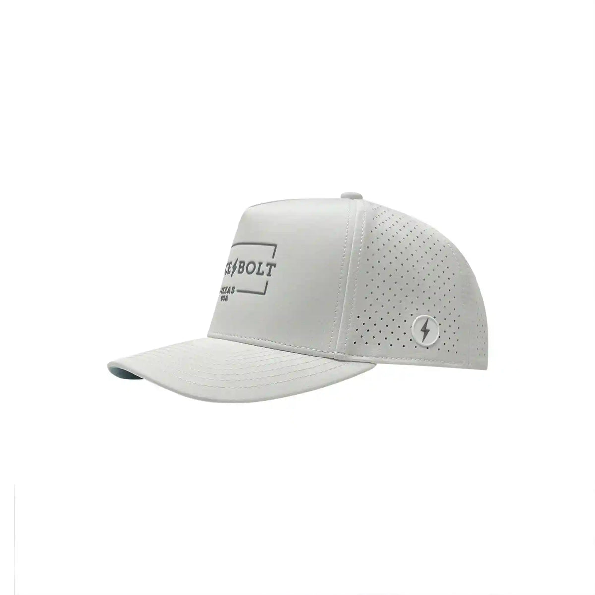 "BRUCE BOLT" Standard Snapback Hat - White
