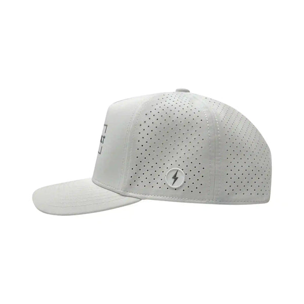 "BRUCE BOLT" Standard Snapback Hat - White