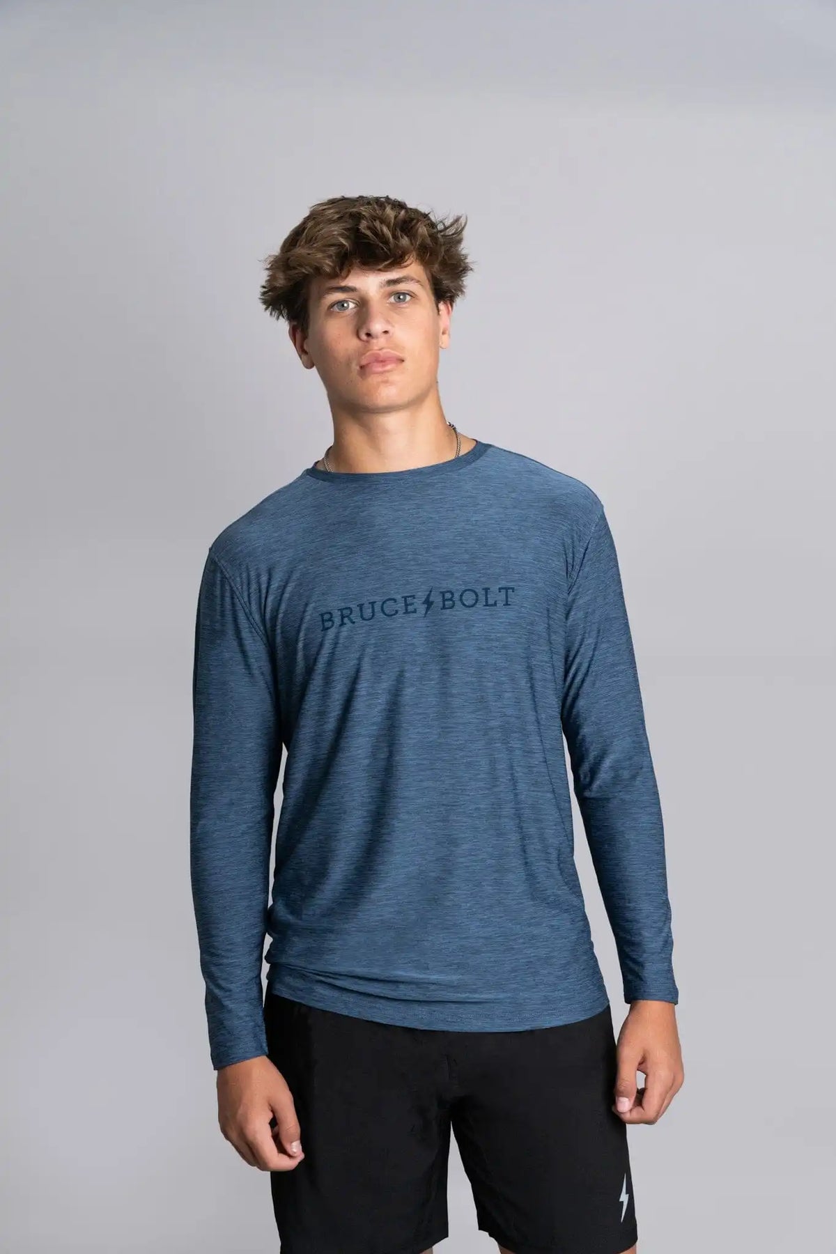 SuperSoft "BRUCE BOLT" Long Sleeve Shirt - Navy Main image