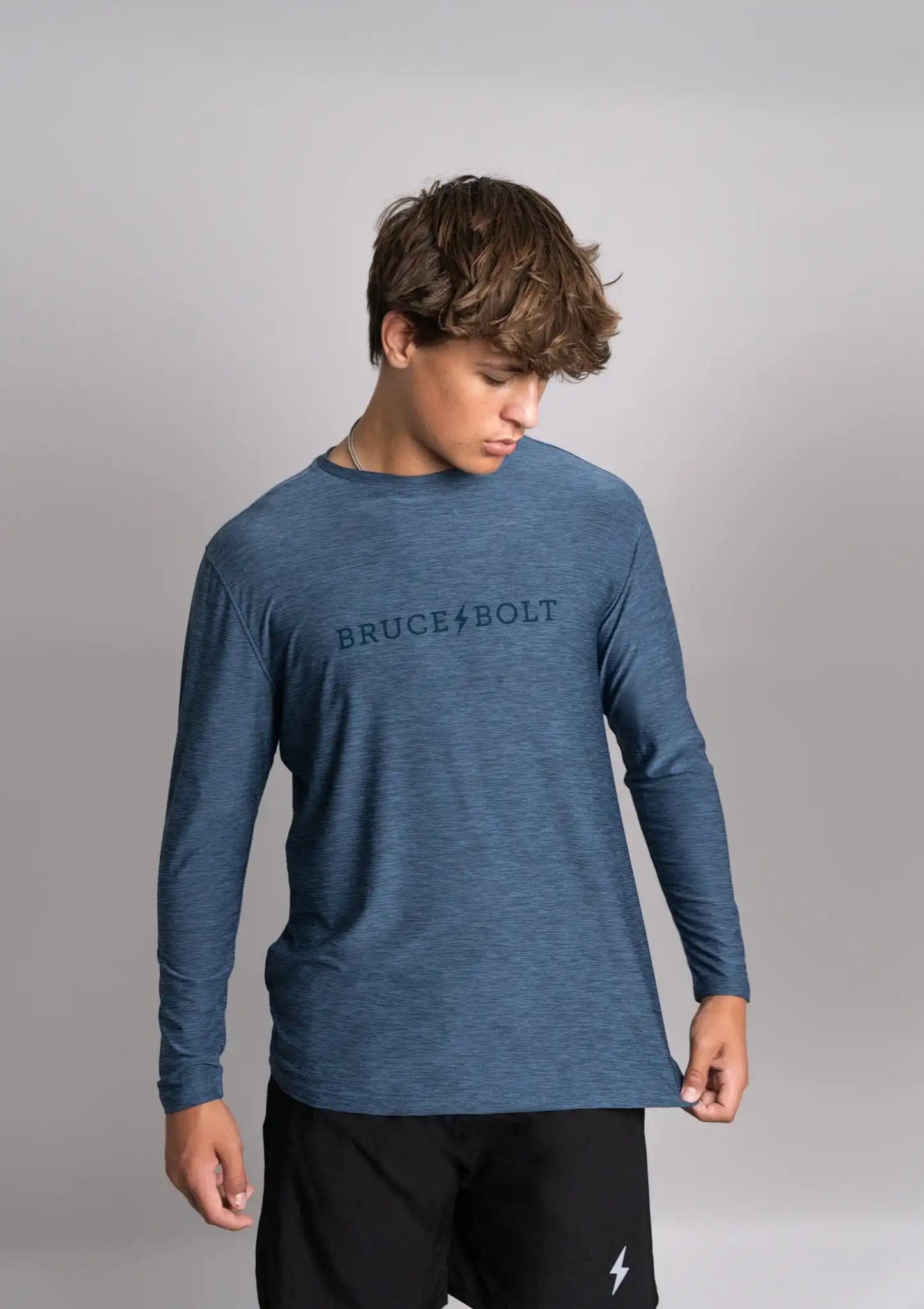 SuperSoft "BRUCE BOLT" Long Sleeve Shirt - Navy Secondary image