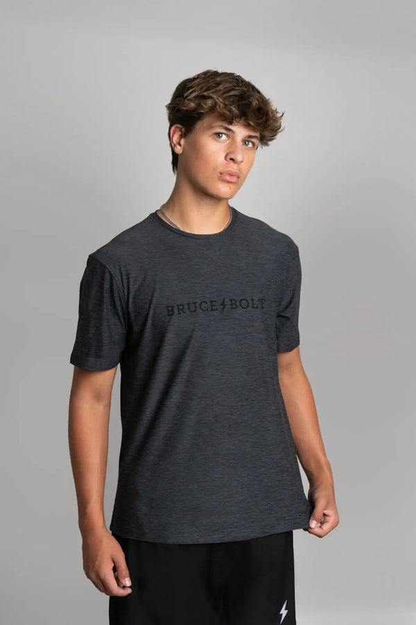 SuperSoft "BRUCE BOLT" Short Sleeve Shirt - Charcoal