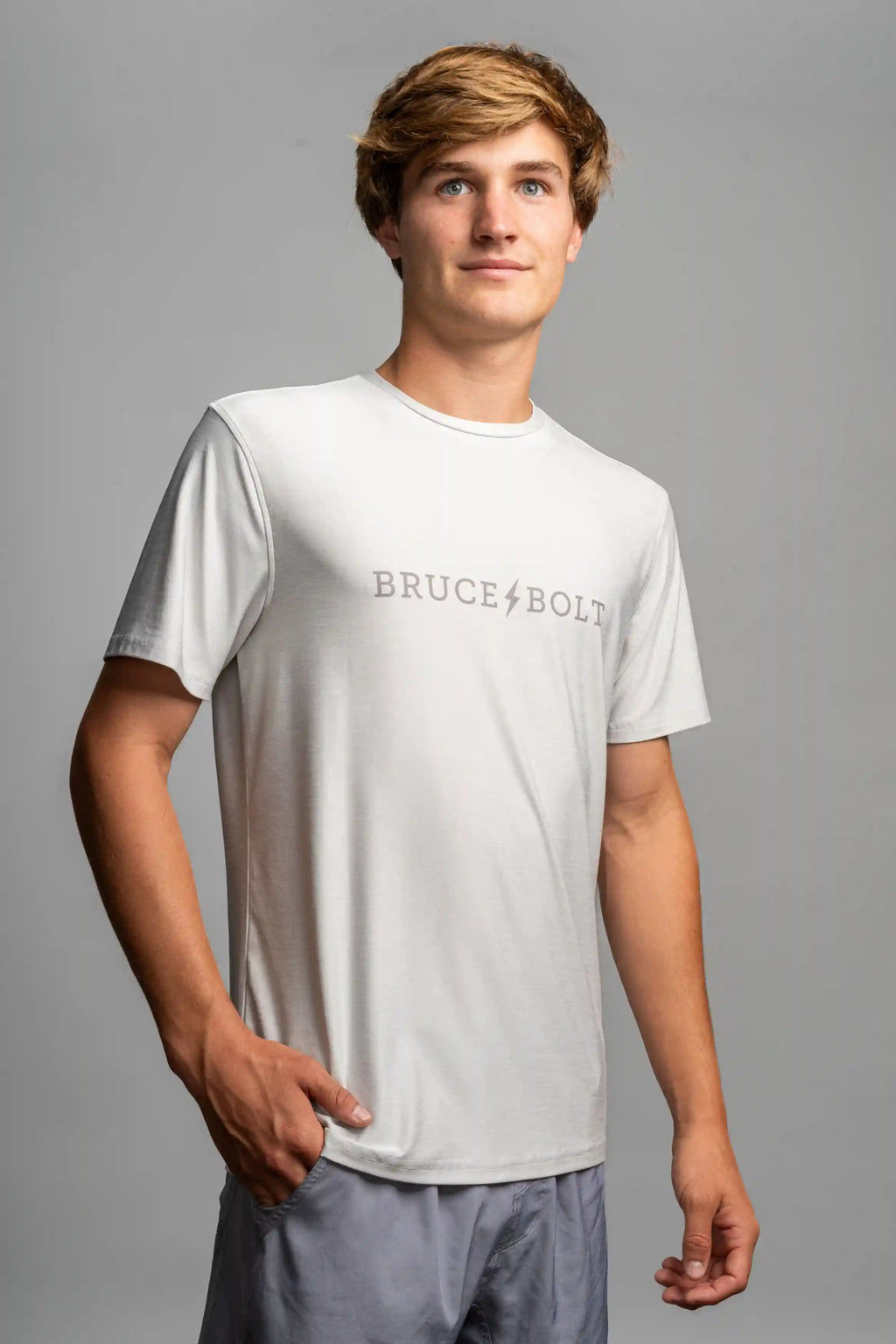 SuperSoft "BRUCE BOLT" Short Sleeve Shirt - Grey