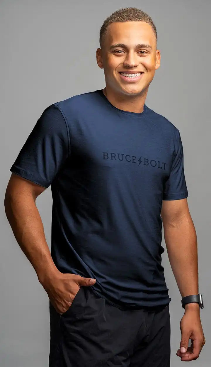 SuperSoft "BRUCE BOLT" Short Sleeve Shirt - Navy Main image