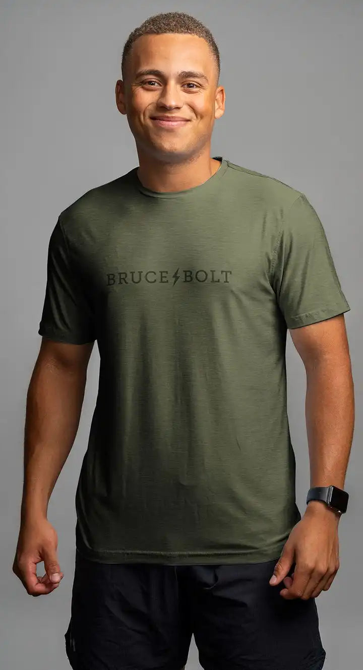 SuperSoft "BRUCE BOLT" Short Sleeve Shirt - Olive Green Main image