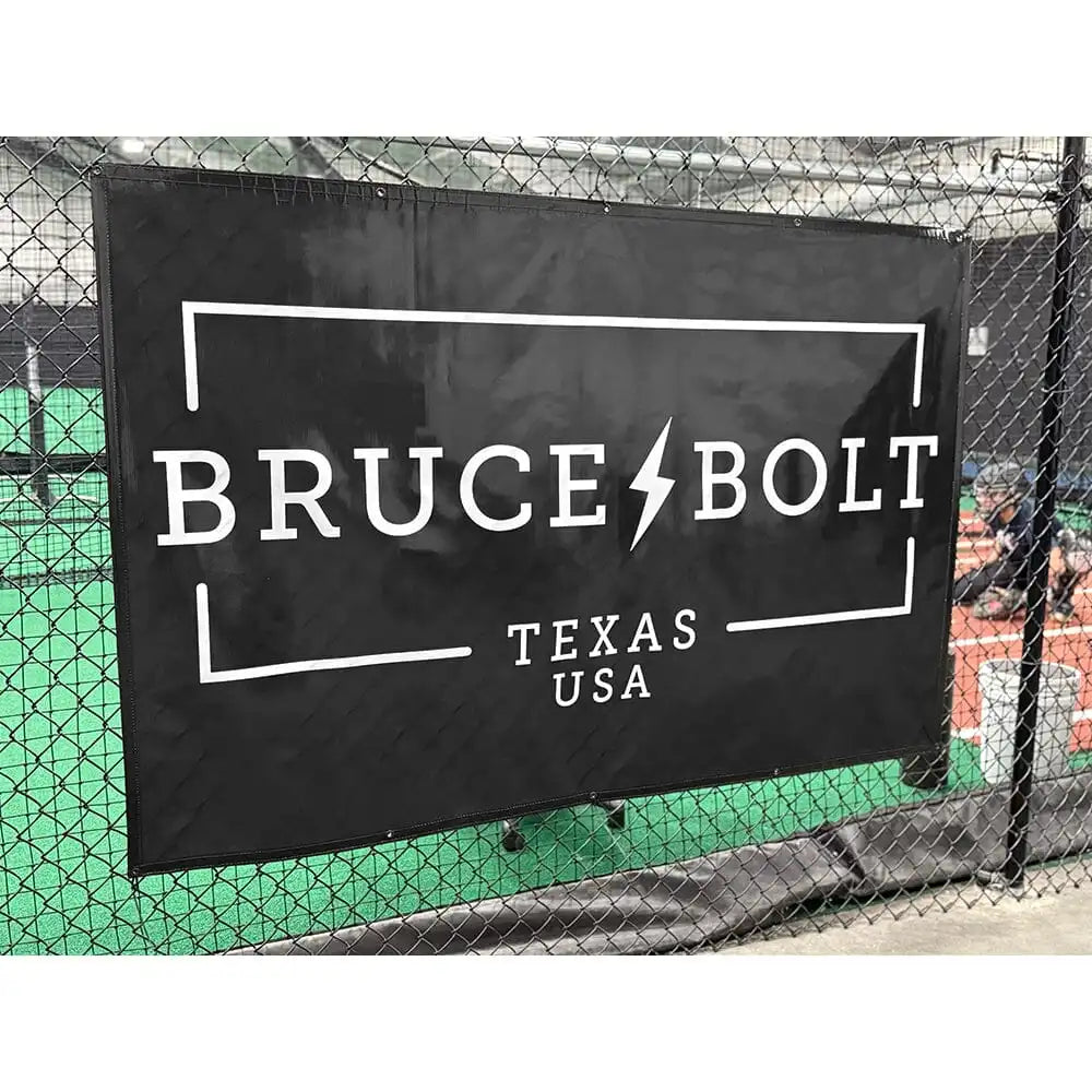 "BRUCE BOLT" Fence Banner (4' X 6') - Black Secondary image