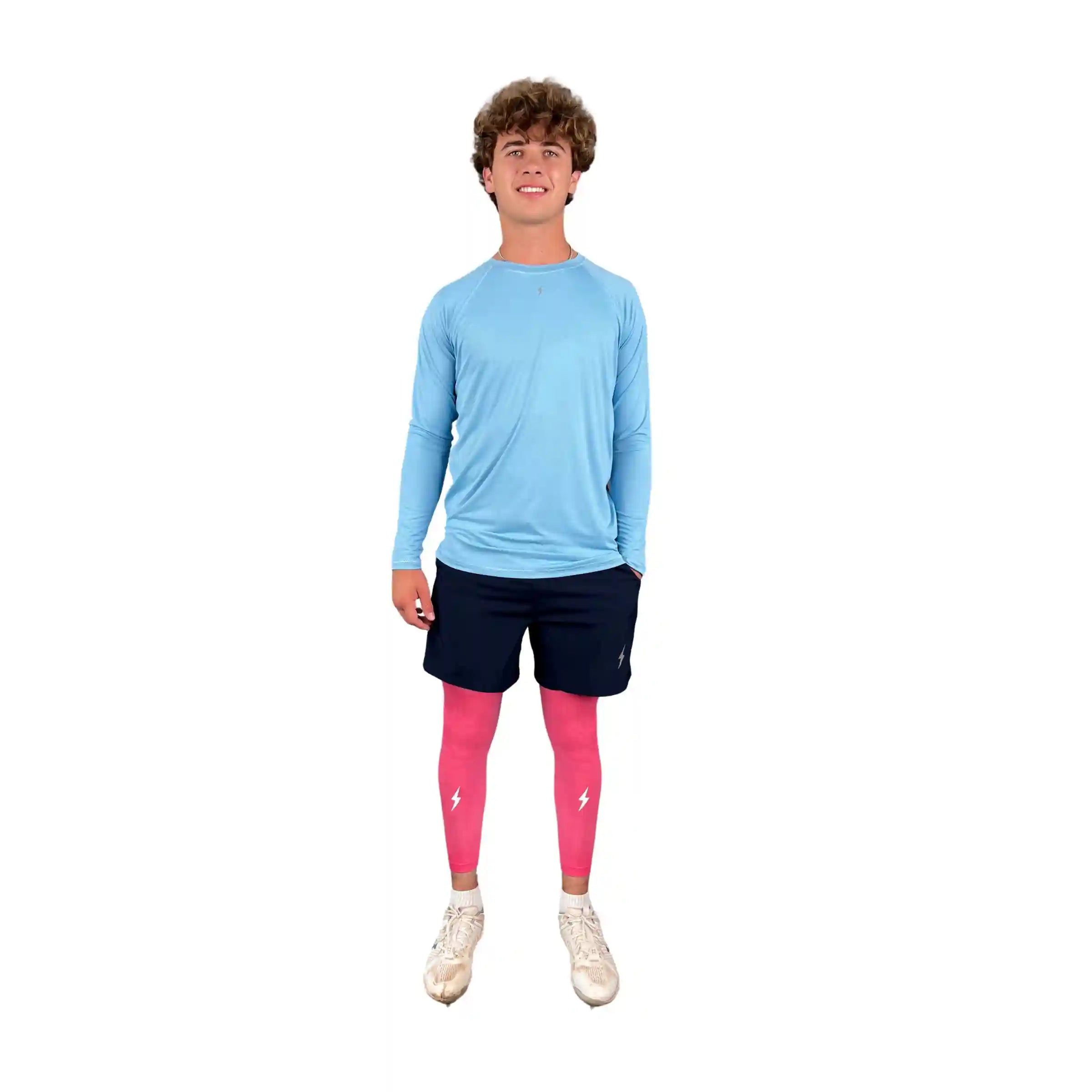 Compression Xtra Long Leg Sleeves (2-Pack) - Dusty Pink Secondary image