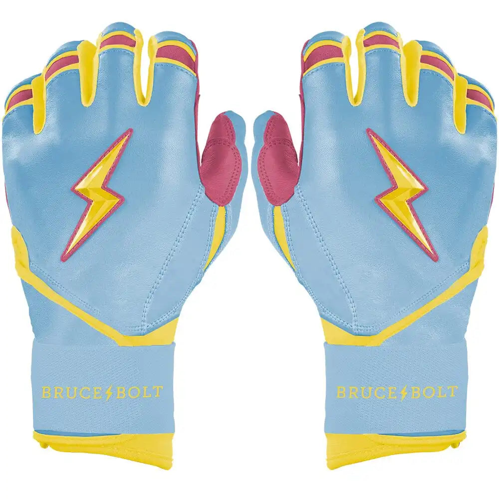 Coach RAC Creator Series Long Cuff Batting Gloves - Baby Blue/Yellow Main image
