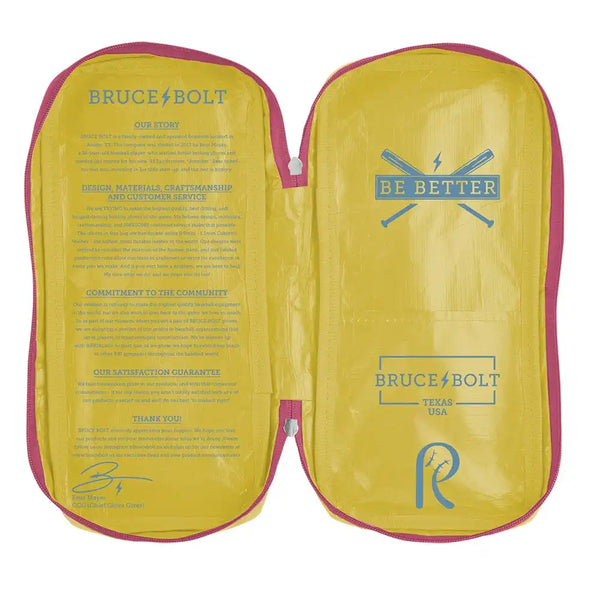 Coach RAC Creator Series Short Cuff Batting Gloves - Baby Blue/Yellow