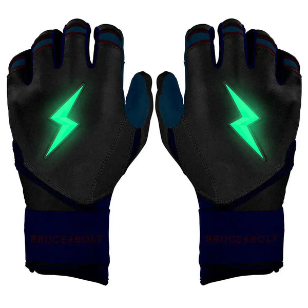 James Outman Signature Series Long Cuff Batting Gloves - Metallic Silver