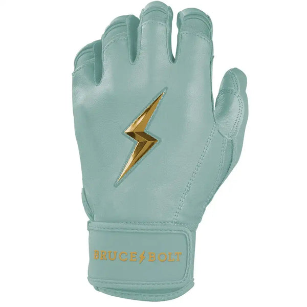 King of JUCO Creator Series Short Cuff Batting Gloves - Mint/Gold