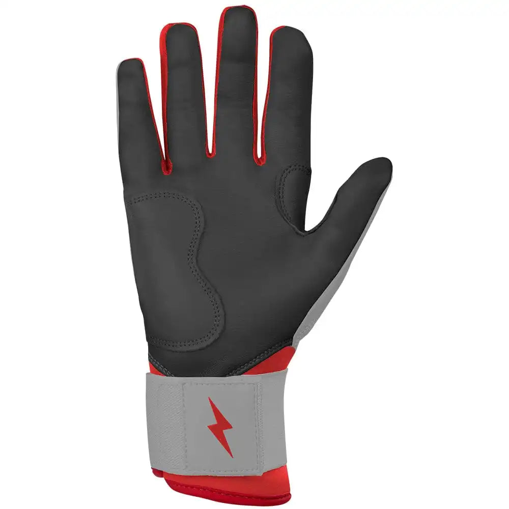 Grey Series Long Cuff Batting Gloves - Red Secondary image