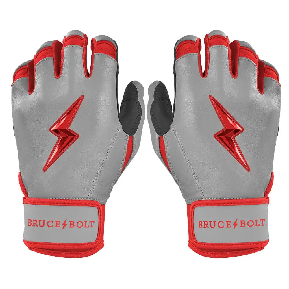 Grey Series Short Cuff Batting Gloves - Red Main image