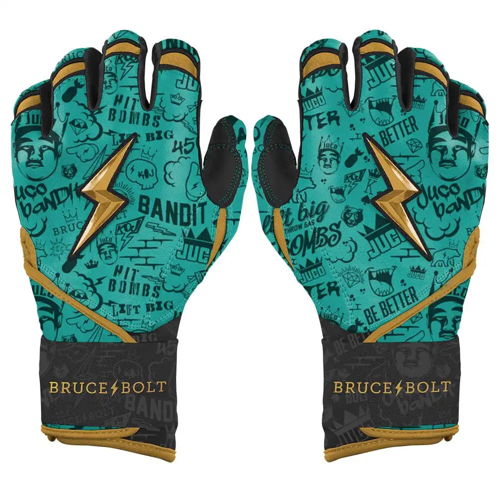 King of JUCO Creator Series Long Cuff Batting Gloves - Mint/Black Main image