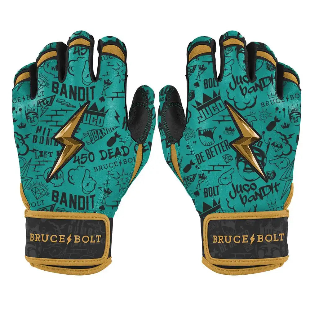King of JUCO Creator Series Short Cuff Batting Gloves - Mint/Black Main image