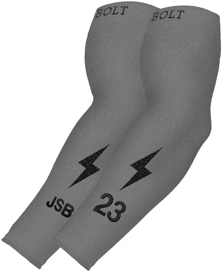 Personalized Graduated Compression Premium Arm Sleeve - Grey Main image