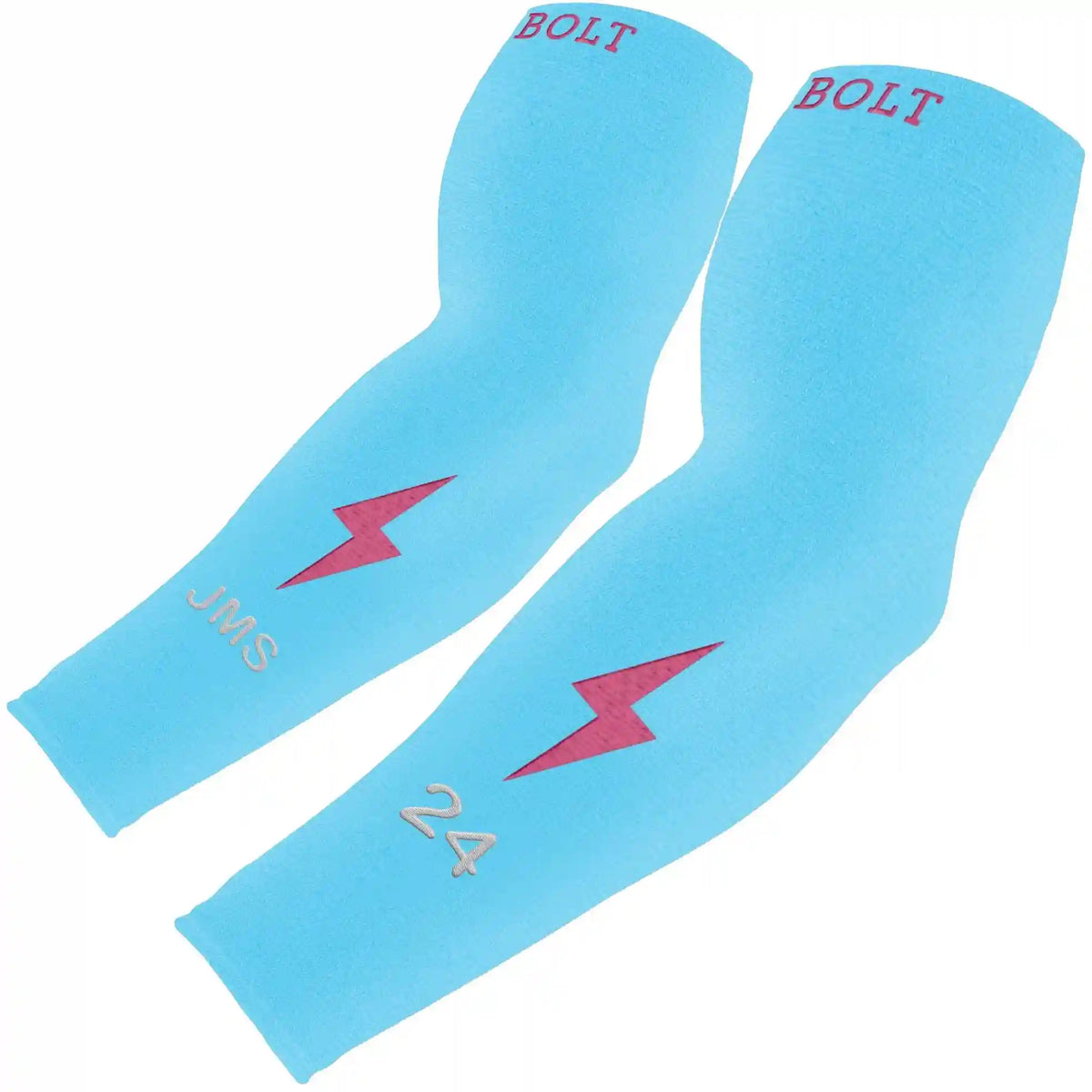 Personalized Graduated Compression Premium Arm Sleeve - Pink/Teal Main image