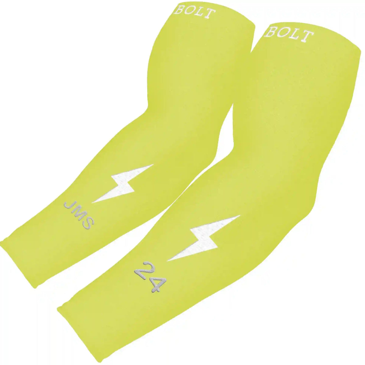 Personalized Graduated Compression Premium Arm Sleeve - Neon Yellow Main image