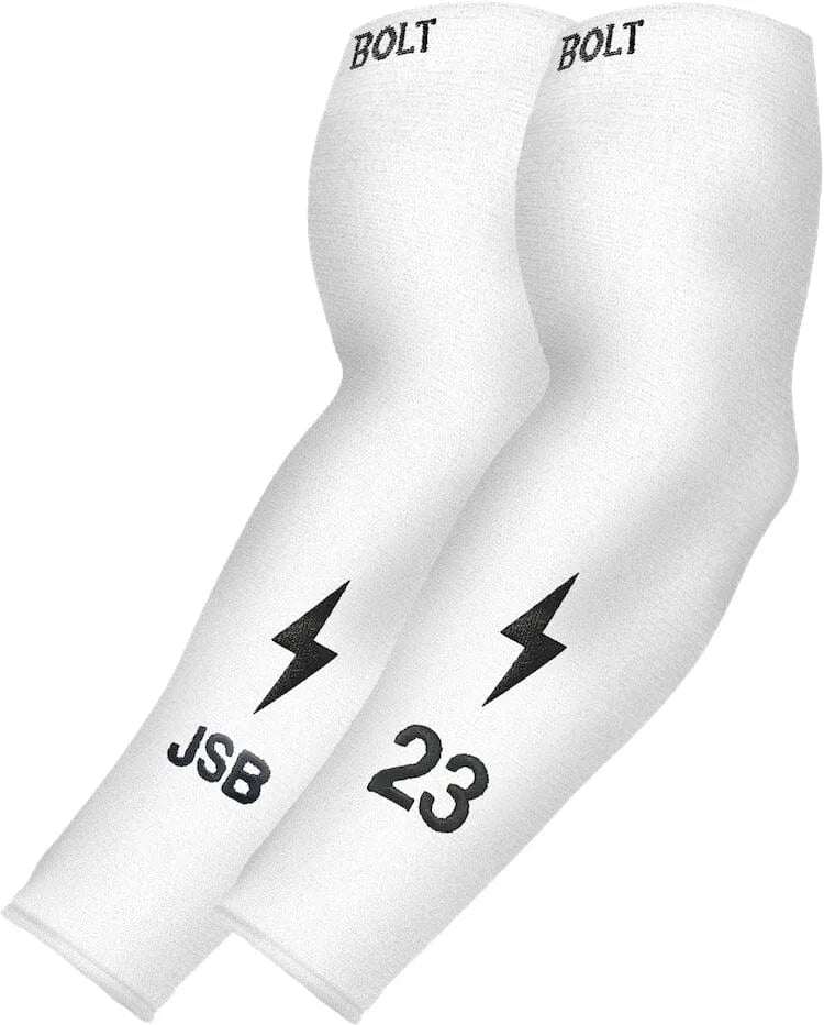 Personalized Graduated Compression Premium Arm Sleeve - White Main image