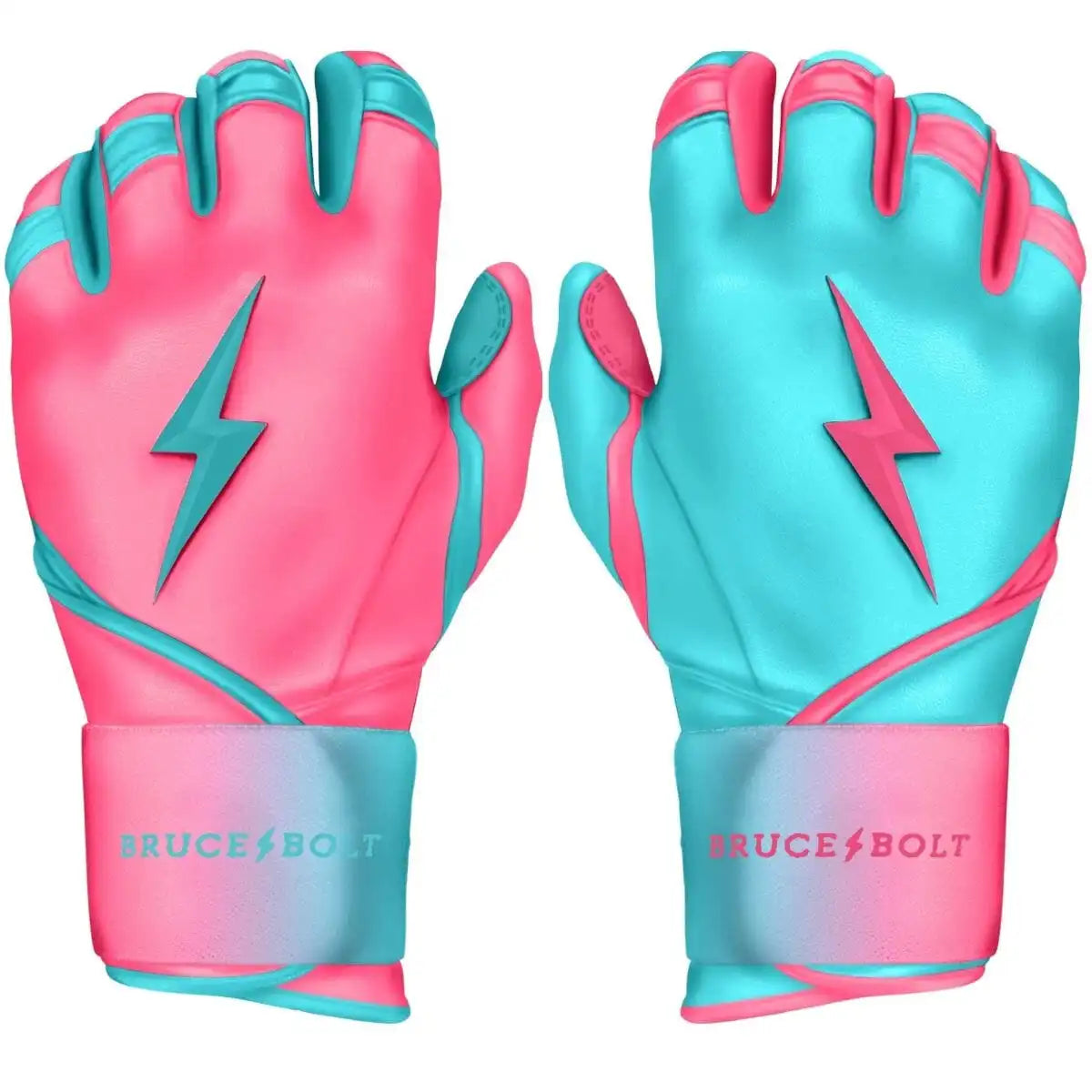 Personalized Max Clark Signature Series Long Cuff Batting Gloves - Pink/Teal Main image