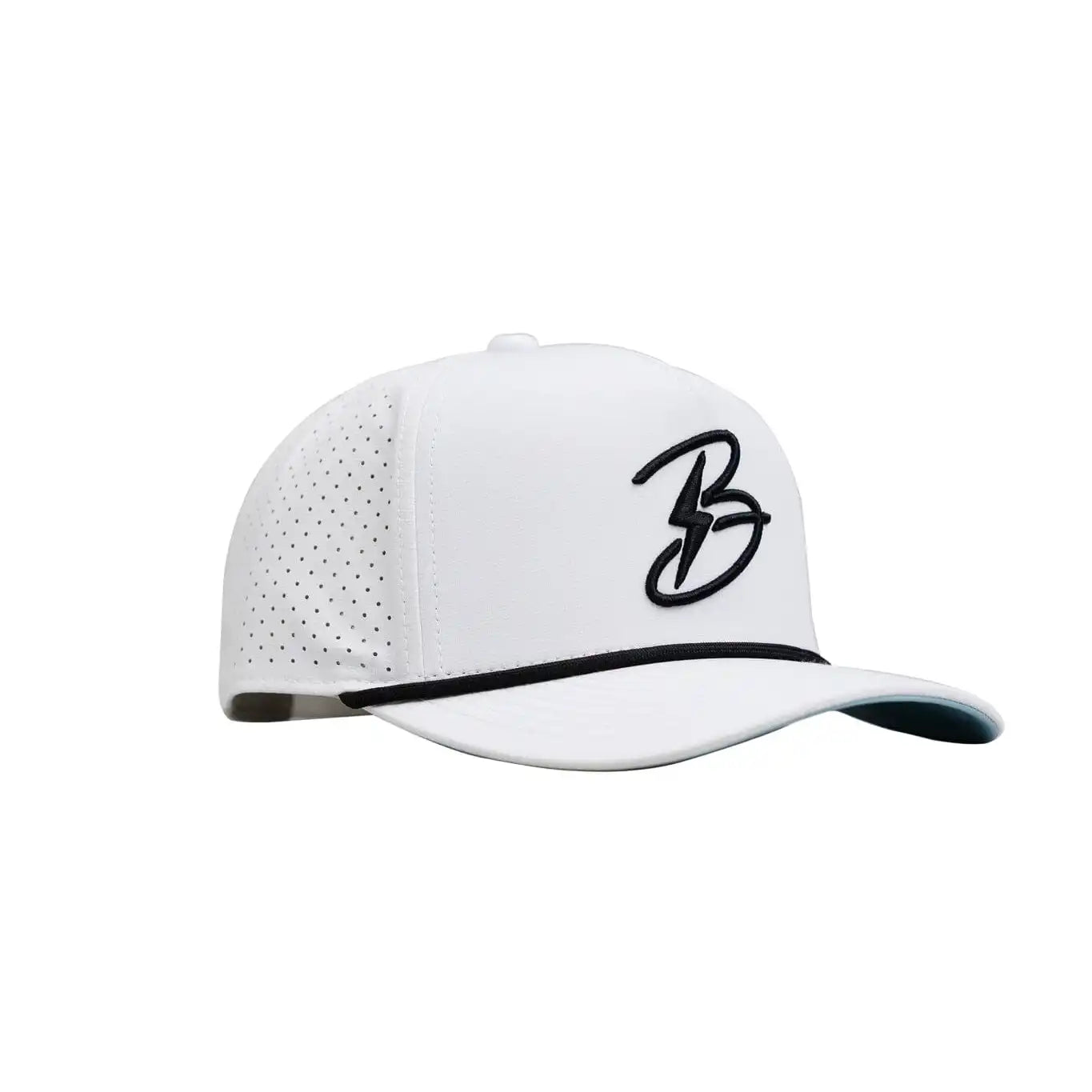"Flying B" Pre-Curved Golf Rope Hat - White Secondary image