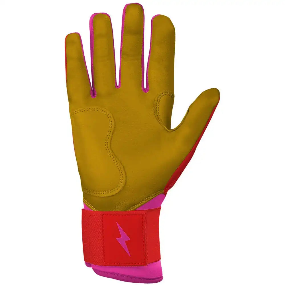 Harrison Bader Signature Series Long Cuff Batting Gloves - Pink Secondary image