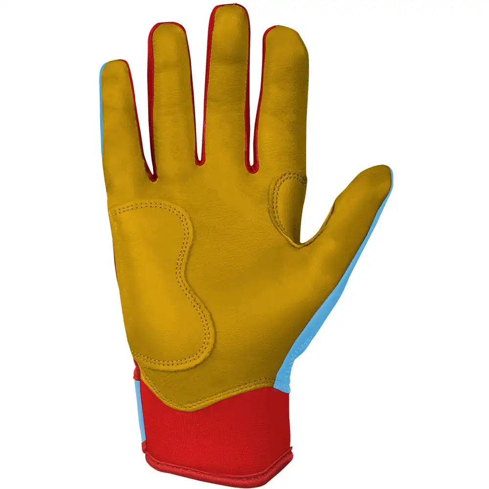 Harrison Bader Signature Series Short Cuff Batting Gloves - Baby Blue Secondary image