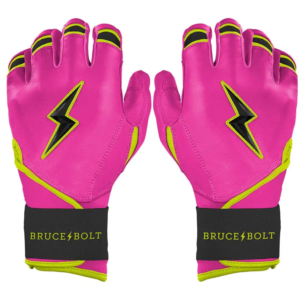 Bear Series Long Cuff Batting Gloves - Pink Lightning Main image